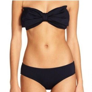 kate spade Black Bandeau Bow Bikini NWT